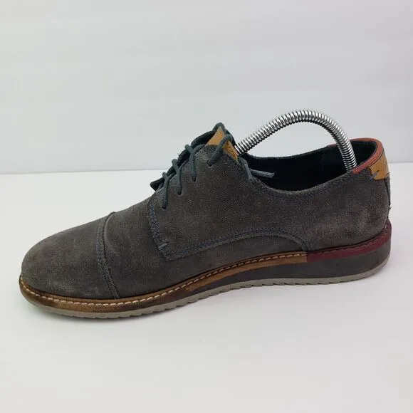 Ted Baker London Gliyne Mens Size 9 Gray Suede Formal Dress Oxford Shoes