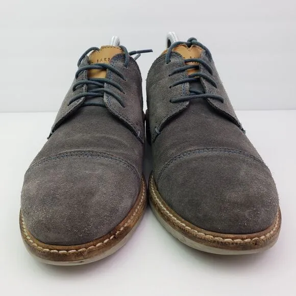 Ted Baker London Gliyne Mens Size 9 Gray Suede Formal Dress Oxford Shoes