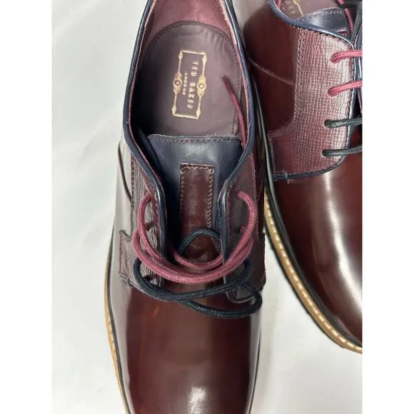 Ted Baker Oktibr Hi Shine Derby Dress Shoes NEW Mens size 44/10.5