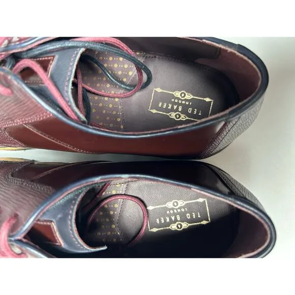 Ted Baker Oktibr Hi Shine Derby Dress Shoes NEW Mens size 44/10.5
