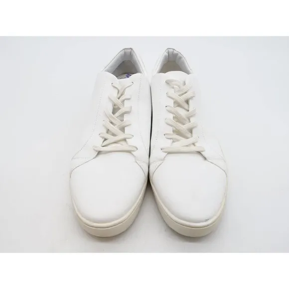 Thousand Fell Sneakers Mens 13 White Faux Leather Low Top Lace Up Trainer Shoes