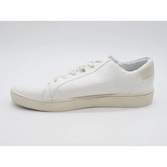 Thousand Fell Sneakers Mens 13 White Faux Leather Low Top Lace Up Trainer Shoes