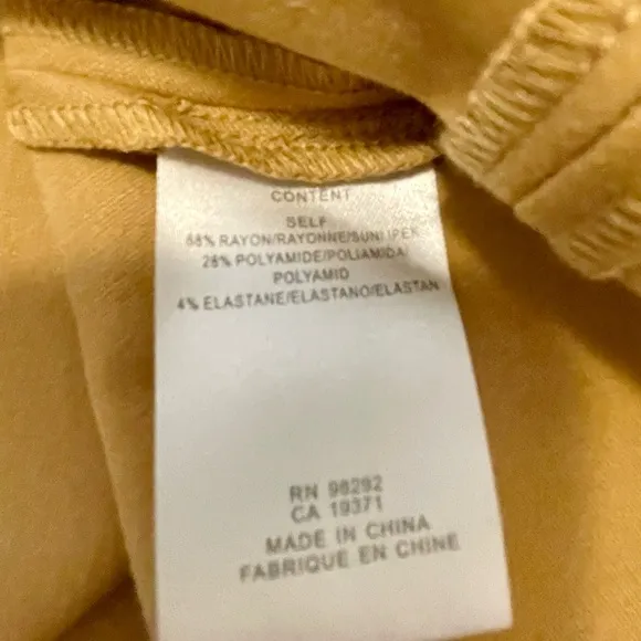 TIBI Dress, Size 12, Mustard, Midi w/ Ruffle Details, Long Sleeves, Open…