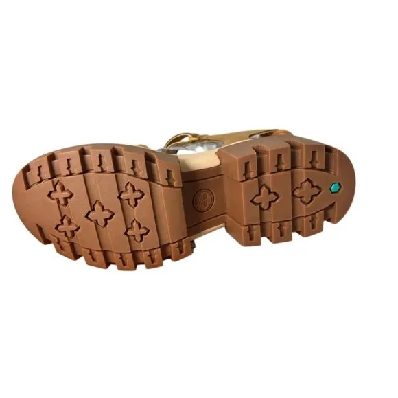 Timberland Womens Tan Suede Leather Strap Open Toe Lug Sole Sandals Sz 9 NIB