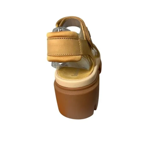 Timberland Womens Tan Suede Leather Strap Open Toe Lug Sole Sandals Sz 9 NIB