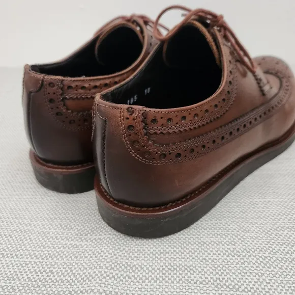 To Boot New York brown size 10 oxford leather wingtip brogue dress shoes men