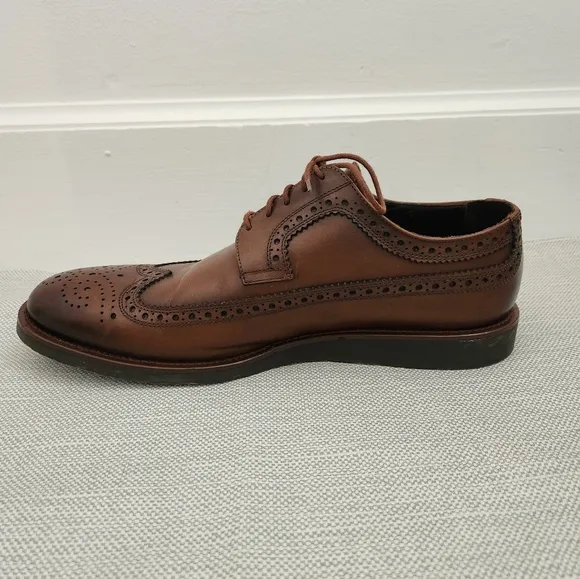 To Boot New York brown size 10 oxford leather wingtip brogue dress shoes men