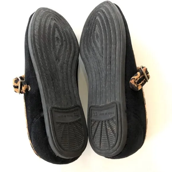 Tocoto Vintage Black Velvet Mary Jane Shoes