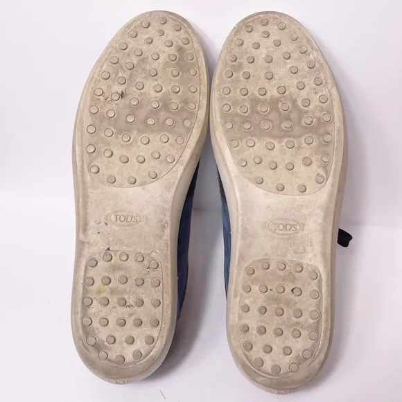 Tod’s Blue Suede Color block Sneakers Size 10.5
