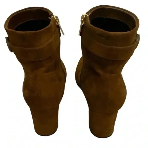 Tommy Hilfiger Womens Halliri Booties Light Brown Fabric Size 9