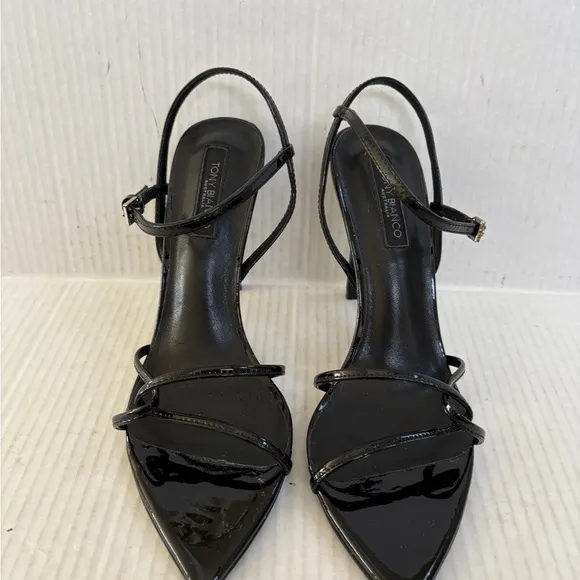 Tony Bianco Maya Elegant Black Strappy Heels patent