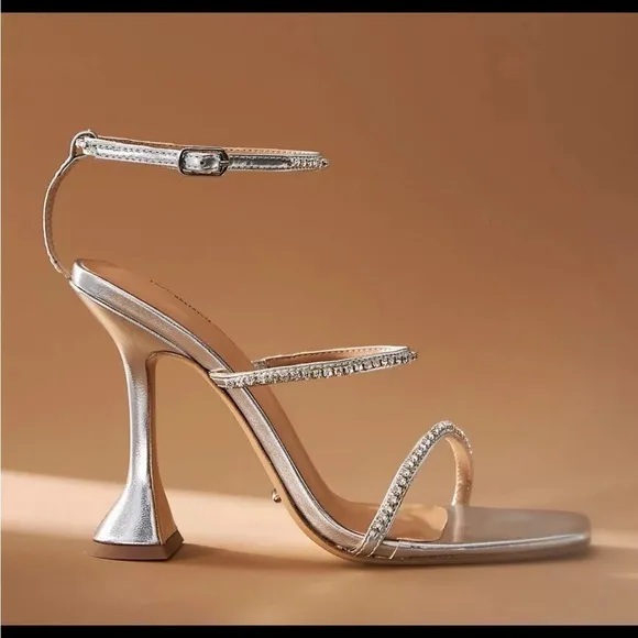 Tony Bianco Metallic Rhinestone SandalHeels NEW
