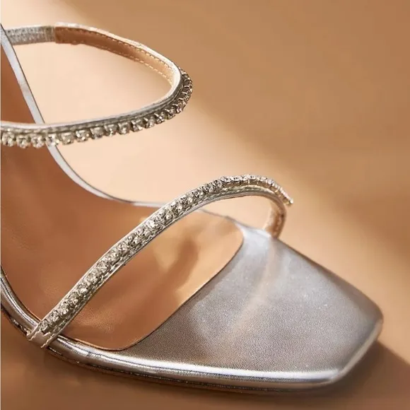 Tony Bianco Metallic Rhinestone SandalHeels NEW