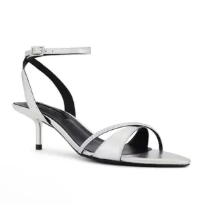 Tony Bianco Fortune Sandals Silver Nappa Metallic high heels strappy Revolve 5