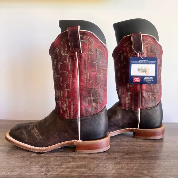 Tony Lama Atchison Women's Square Toe Cowboy Boot Size 8.5 #242991