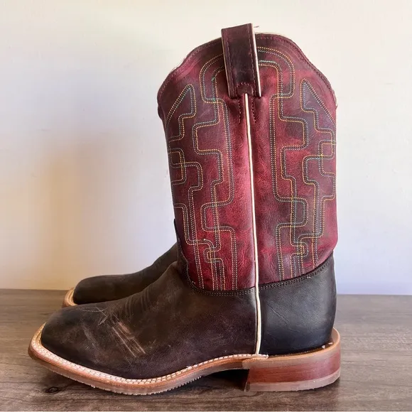 Tony Lama Atchison Women's Square Toe Cowboy Boot Size 8.5 #242991
