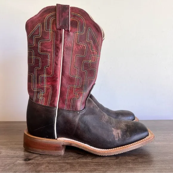 Tony Lama Atchison Women's Square Toe Cowboy Boot Size 8.5 #242991