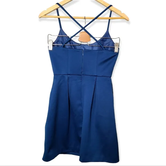 Topshop Scoop Cross Strap Back Prom Dress
