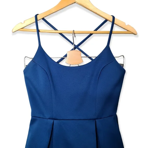 Topshop Scoop Cross Strap Back Prom Dress