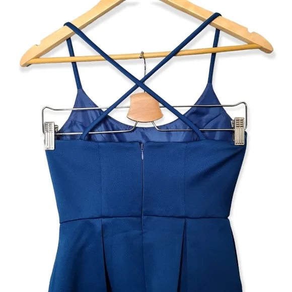 Topshop Scoop Cross Strap Back Prom Dress