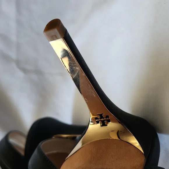 Tory Burch Elana Leather Strappy Heel Sandals