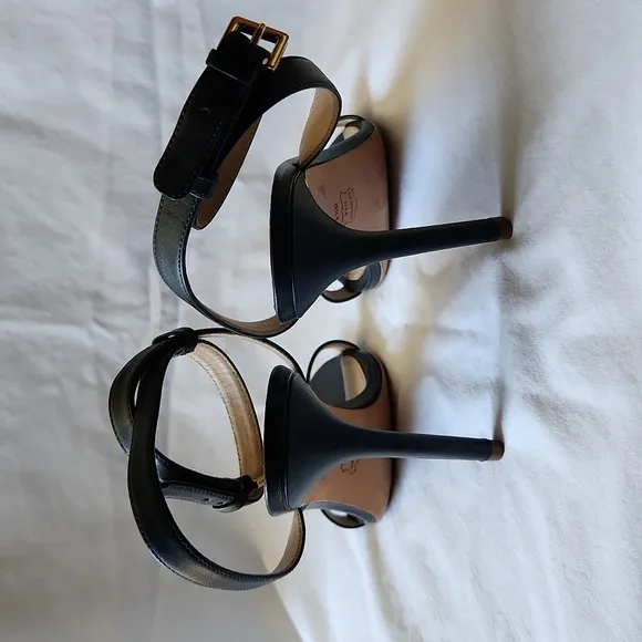Tory Burch Elana Leather Strappy Heel Sandals