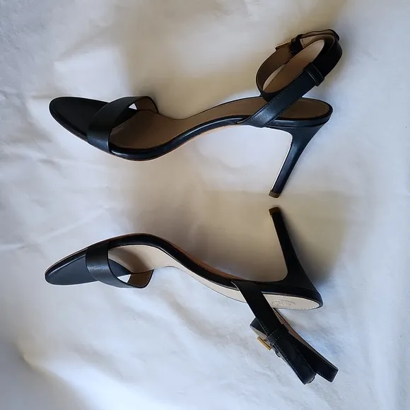 Tory Burch Elana Leather Strappy Heel Sandals