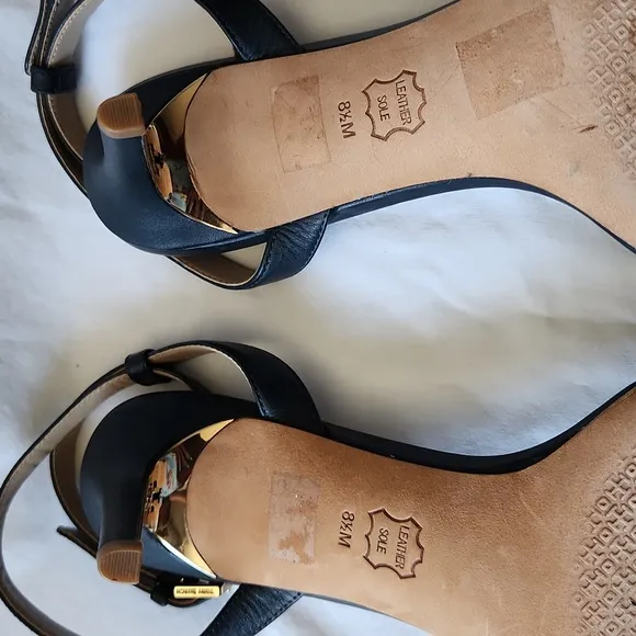 Tory Burch Elana Leather Strappy Heel Sandals