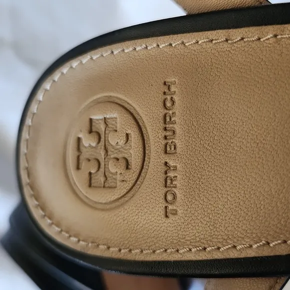 Tory Burch Elana Leather Strappy Heel Sandals