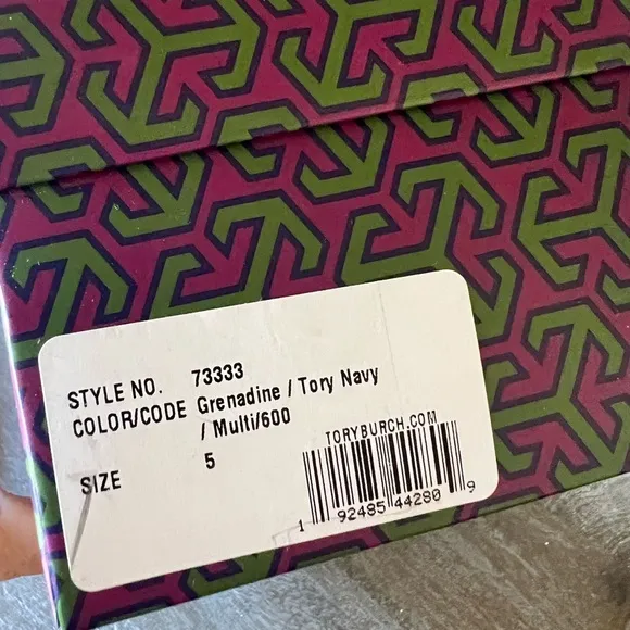 Tory Burch Minnie Logo Flip Flops, 5, NWB