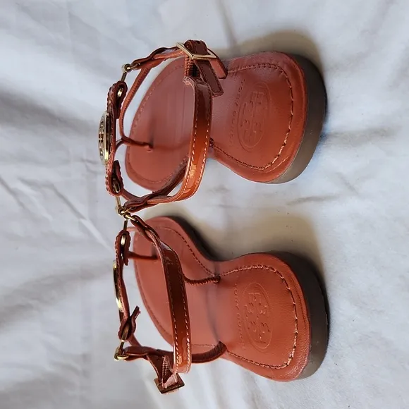 Tory Burch Patent Leather Strappy T-strap Sandals