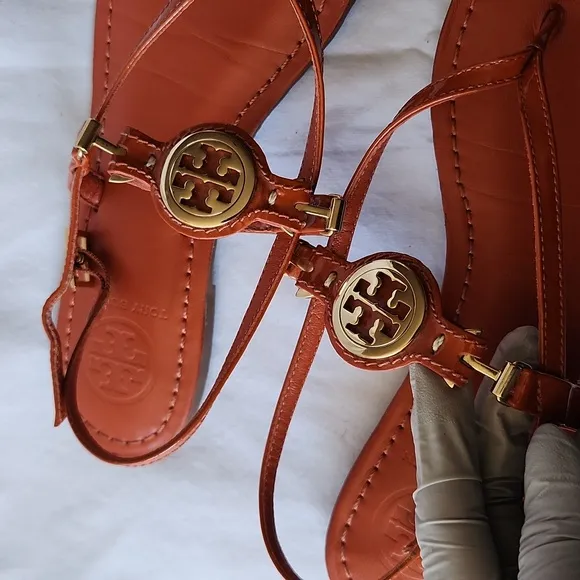 Tory Burch Patent Leather Strappy T-strap Sandals