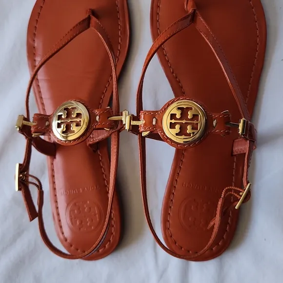 Tory Burch Patent Leather Strappy T-strap Sandals