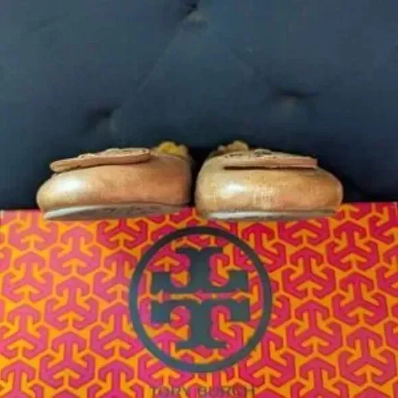 Tory Burch Reva Brown Leather Flats