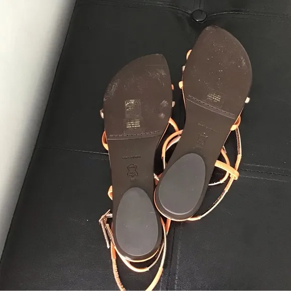 Tory Burch Spit Mignonette Orange Strappy Sandals