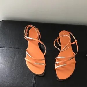 Tory Burch Spit Mignonette Orange Strappy Sandals