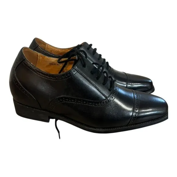 TOTO Men's Height Increase Dress Shoes Size 240 Black Elevator Oxford Lace