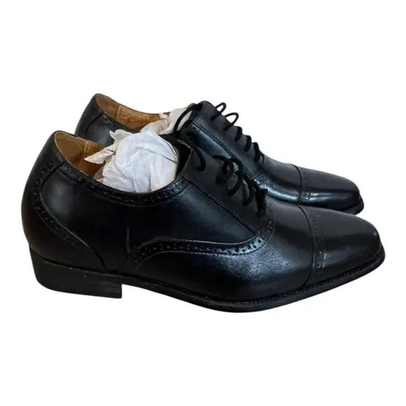 TOTO Men's Height Increase Dress Shoes Size 240 Black Elevator Oxford Lace