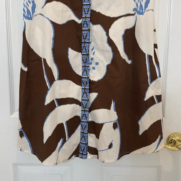 Tuckernuck Tan Palm Sleeveless Charlie Dress Size XXS