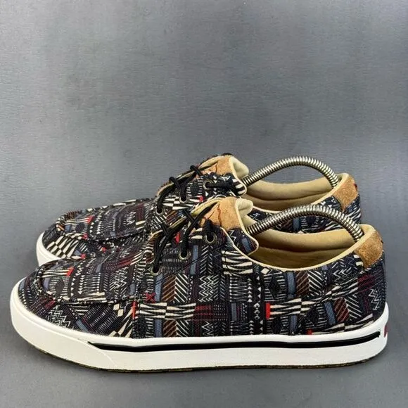 Twisted X Men's sneaker shoes , Moc Toe, Black Multi size 9