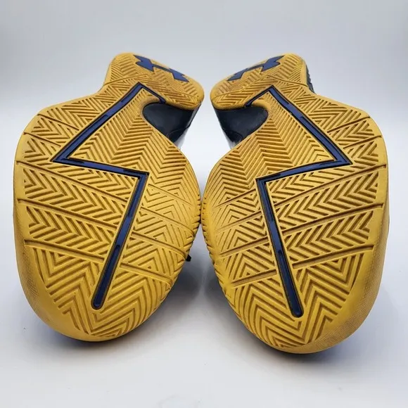 UA Steph Curry 1 Low Dub‎ Nation Warriors Basketball Shoes Mens 10 Blue Yellow