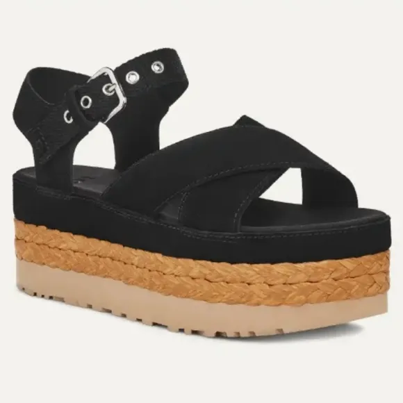 UGG Aubrey Ankle Strappy Flatform Sandals Sz-9.5