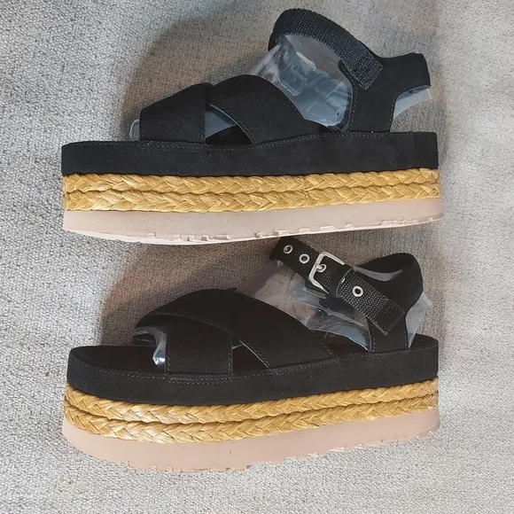 UGG Aubrey Ankle Strappy Flatform Sandals Sz-9.5