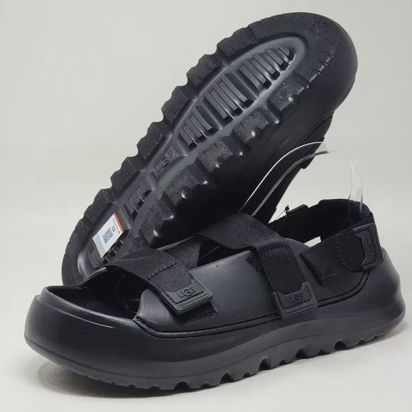 UGG Black Stratus Plataform Strappy Sandals 1153078 Men's Size 11 New