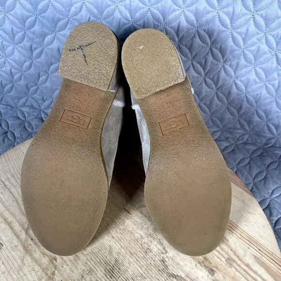 Ugg Boots Women's 10 Kasen II Suede Heel Beige Shearling Ankle Booties Shoes