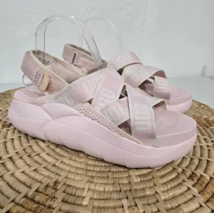 UGG LA Cloud Pink Strappy Platform Sandals 11