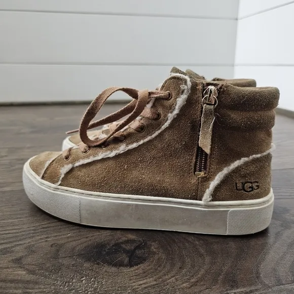 UGG Olli Heritage Brown Suede High-Top Sneakers