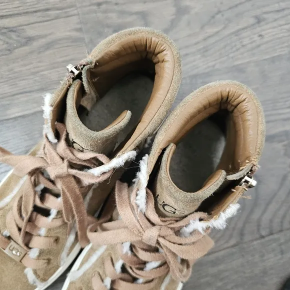 UGG Olli Heritage Brown Suede High-Top Sneakers