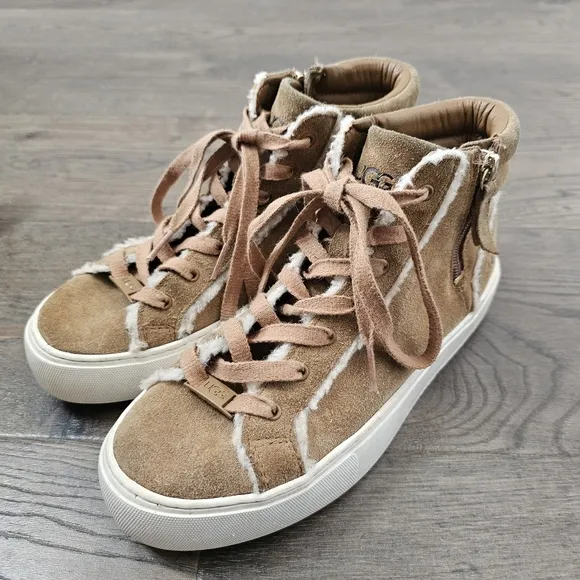 UGG Olli Heritage Brown Suede High-Top Sneakers