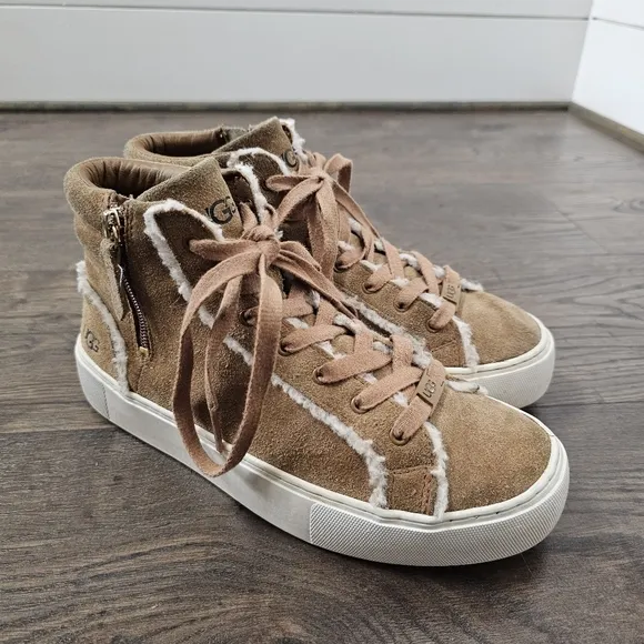 UGG Olli Heritage Brown Suede High-Top Sneakers